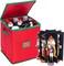 Christmas Nutcracker and Figurine Collectible Storage Box Containers Holiday Decor Organizer, Stores Up to 16 inch Tall Nutcrackers, Carolers, Santa Figure, Nut Cracker Ornaments, 17x13.25x12.75